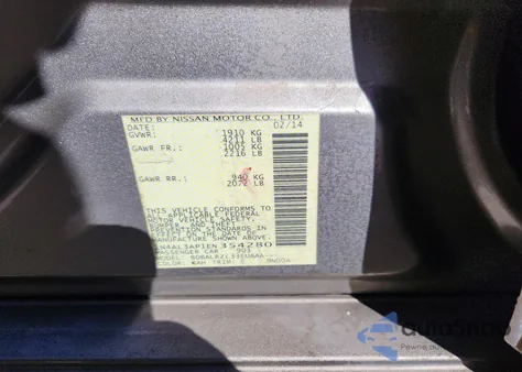 2014 Nissan Altima 2.5 from USA, damaged, VIN 1N4AL3AP1EN354280